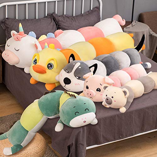 Las almohadas suaves de tiras largas se convierten en orugas juguetes de peluche mujeres embarazadas con piernas en la cama almohadas para dormir almohada para la espalda en casa 100 cm ciervo marrón