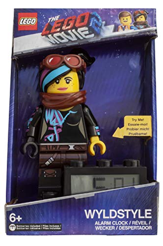 Lego Movie 2 Wyldstyle - Despertador Digital (Pantalla LCD retroiluminada, función Despertador y repetición de Alarma, 24 cm)