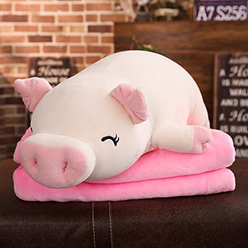 LEIhhdy 40-110cm Encantadora Muñeca de Peluche de Cerdo de Algodón Suave y Suave Muñeca de Cerdo Rosa de Peluche Software de Bebé Almohada Regalo para Novia 40cm Pentecostés Sin Manta