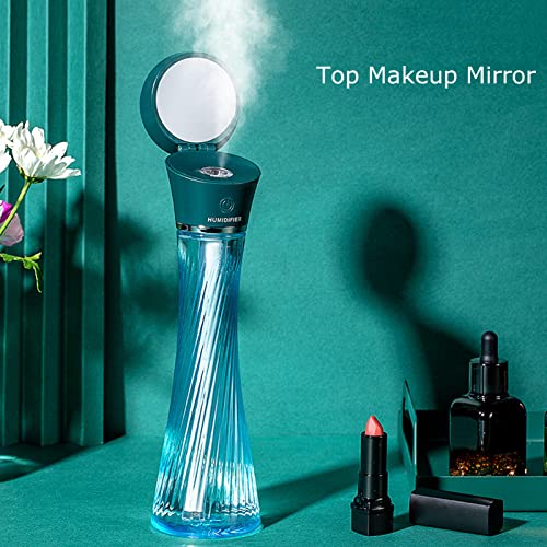 Les-Theresa Humidificador, Mini humidificador de 250 ml Humidificador de Coche Humidificador de Carga USB portátil inalámbrico con luz LED Colorida para Dormitorio de bebé, Oficina, Coche, Plantas