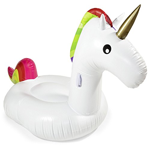 Matelas gonflable licorne XXL, Vinyle, Weiß, XL (200x140cm)
