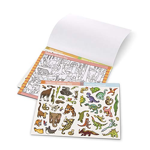 Melissa and Doug - Busca y encuentra Tema Animales - Libro para jugar con pegatinas y para colorear | Libro de actividades para niños | 4+ años