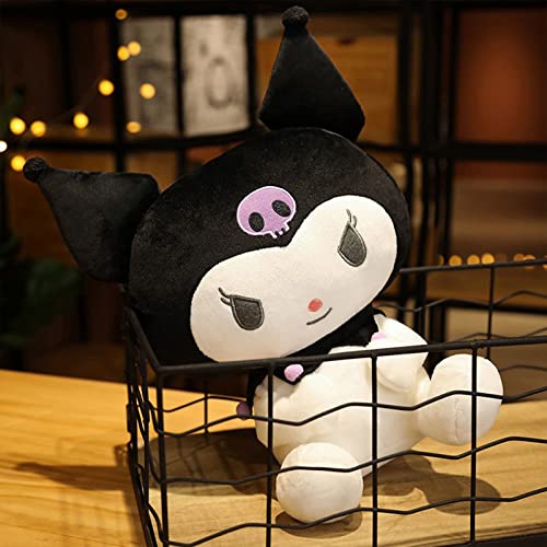 MELVW Kawaii Kuromi Plushie, Anime Little Devil Cartoon Series Peluches, Lovely Kuromi Sanrio Figuras Muñecas Cosplay Regalo para Fans Niños-B