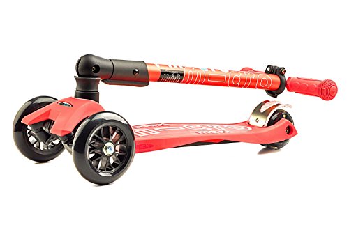 Micro® Maxi Deluxe Plegable, El Original. Patinete 3 Ruedas, 5-12 Años, Peso 2,5kg, Carga Máx 70Kg, Altura 67-91 cm, Plataforma Antideslizante Polipropileno (Rosa Coral, Única)