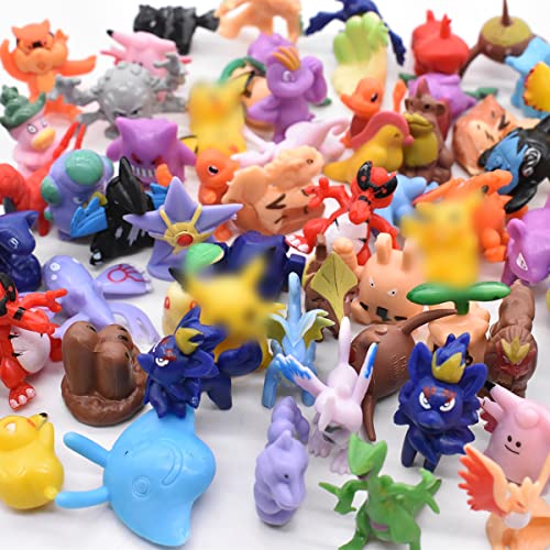 Miotlsy Figuras,Mini Figuras de plástico tamaño pequeño Regalo,La Figura de Incluye a, Charmander, Squirtle, niños(72 Piezas)