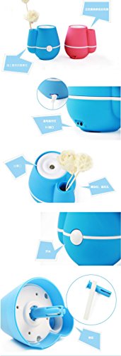 Modelshow USB Aromaterapia Purificador de Aceite Esencial Difusor Aroma Machine Humidificador de Aire Para Casa Oficina Yoga Spa Bebé Cuarto (Azul)