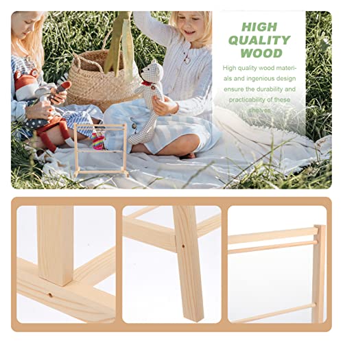Muñeca en Miniatura Ropa Puesta de Perchero: Mini Abrigo Muñeca Muñeca Rack Miniatura Modelo Miniatura Decoración Muñeca de Madera Muebles Accesorios para Muñecas Suministros
