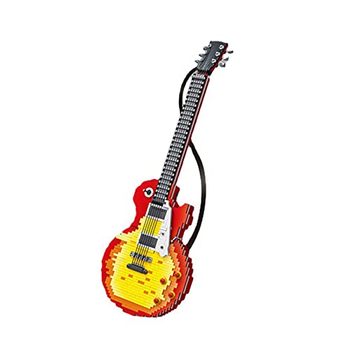N/A Kit de Bloques de Construcción de Modelo de Guitarra de Rock, Juguetes de ladrillo para Instrumentos Musicales de DIY para Amante de la Música o Aficionado en tu Vida (2502 Piezas)