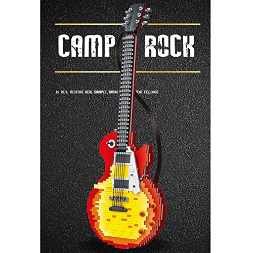 N/A Kit de Bloques de Construcción de Modelo de Guitarra de Rock, Juguetes de ladrillo para Instrumentos Musicales de DIY para Amante de la Música o Aficionado en tu Vida (2502 Piezas)