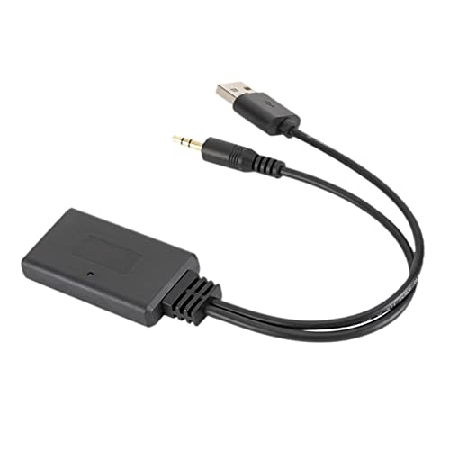 Non-brand Receptor de Audio USB Bluetooth, Adaptador de Audio inalámbrico, Adaptador Bluetooth 5,0 con AUX de 3,5mm para TV de Coche Auriculares estéreo de