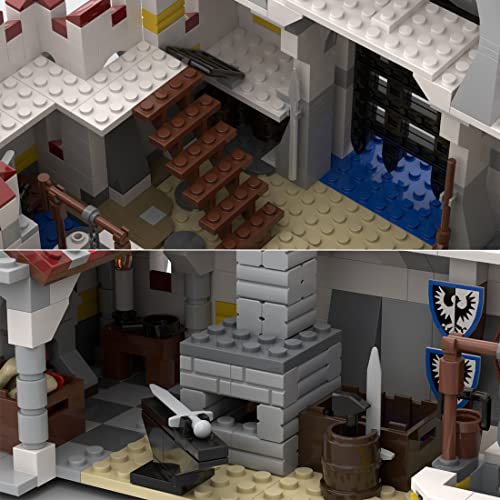 OLOK Juego de construcción modular de castillo pirata medieval para niños y adultos, compatible con Lego – 1498 piezas