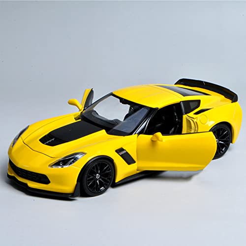 oubofang 1/24 Compatible con Chevrolet Corvette Z06 2017 Modelo de Coche súper Deportivo, Coche de aleación de Zinc con Sonido y luz para Regalo de niños y niñas