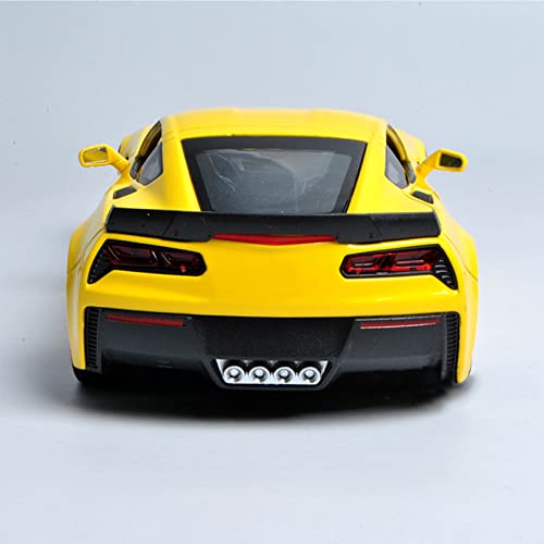 oubofang 1/24 Compatible con Chevrolet Corvette Z06 2017 Modelo de Coche súper Deportivo, Coche de aleación de Zinc con Sonido y luz para Regalo de niños y niñas