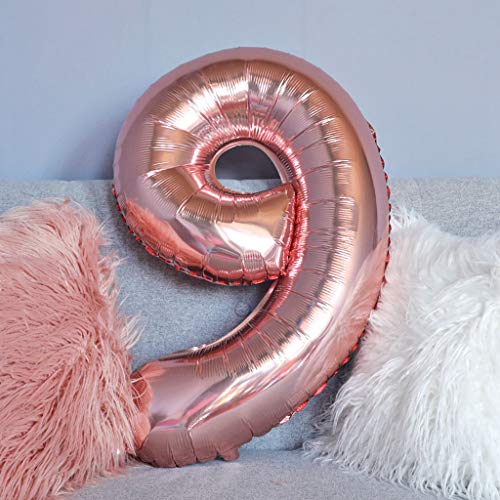 Oumezon Decoración de cumpleaños para niñas de 19 años, color oro rosa, decoración para el 19 cumpleaños para niñas y jóvenes, guirnalda Happy Birthday globos de confeti,