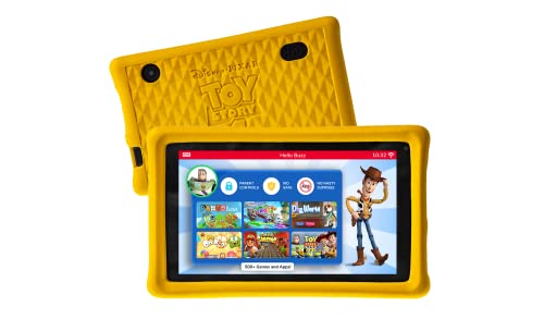 Pebble Gear kids tablet 7 "- Disney Pixar Toy Story 4 pad con estuche protector para niños, control parental completo, filtro de luz azul para niños, más de 500 juegos, apps y e-books, Wi-Fi, 16 GB