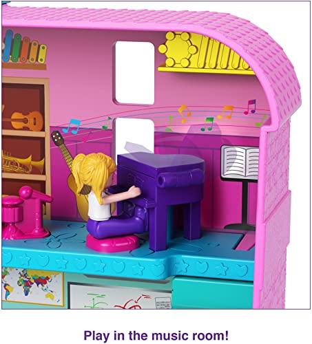 Polly Pocket Escuela increíble Pollyville Set de juego con muñecas y accesorios, juguete +4 años (Mattel GVY51)