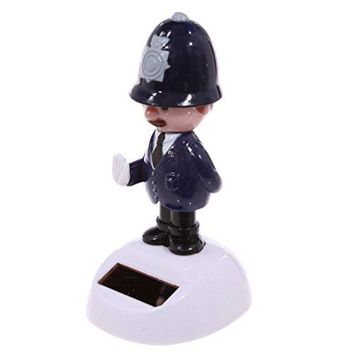 Puckator Muñeco Solar-Policia Ingles, Multicolor, 10.5x5x5.5 cm
