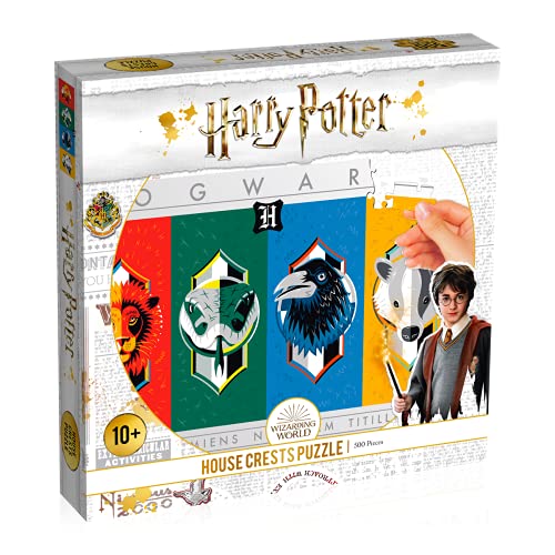 Puzle de 500 Piezas de Harry Potter Casa Crest - Top Trumps - Rompecabezas para Niños y Adultos