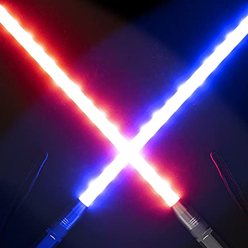 QYHSS Palos Luminosos LED superbrillantes,Espadas Luminosas Recargables,Sable de luz RGB de Juego de Roles para cumpleaños, Accesorios de actuación en el Escenario de Halloween