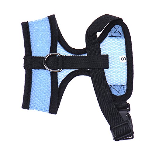 Ropa de Mascotas,GZQES,Cachorros de Perros de Malla Blanda Chaleco Arnés Suministros para Mascotas,Tamano M (Azul)