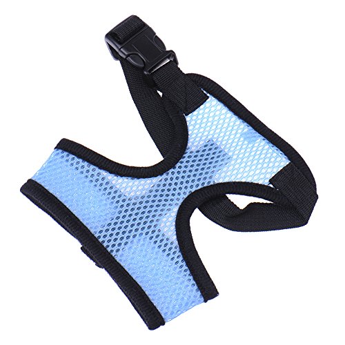 Ropa de Mascotas,GZQES,Cachorros de Perros de Malla Blanda Chaleco Arnés Suministros para Mascotas,Tamano M (Azul)