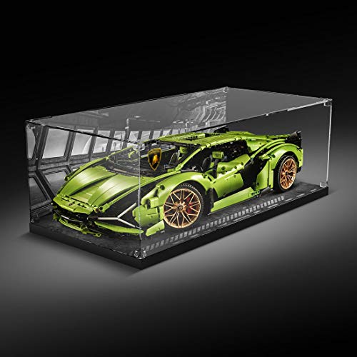 SEREIN Vitrina de acrílico para exhibición, compatible con Lego Technic Lamborghini Sián FKP 37 42115 (sin set Lego)