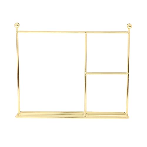 Sharplace Ropa de la muñeca Perchas para 1/6 de 1/8 de 1/12 Pulgadas Ropa de la muñeca del Bebé Ropa de muñecas y Accesorios Perchas Organizador decoración - Oro 35x31cm