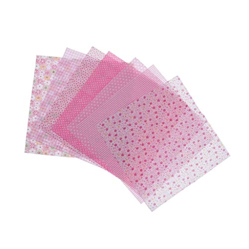 SM SunniMix 7X Telas Impresa para Manualidades para Muebles de Casas de Muñecas como Colchas, Manteles 25x25cm - Azul