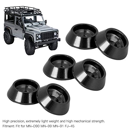 SONK Cuña de Tornillo, Arandelas RC Duraderas, para Piezas de Coche de RC MN-D90 Piezas de Repuesto de Coche de RC Coche de RC(Negro)