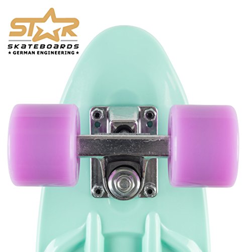 Star-Skateboards Vintage Cruiser Board ★ 22S Diamond Class Edition ★ Creamy Turquoise & Candy Purple