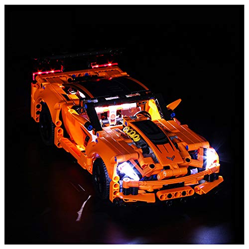 SUIBIAN Iluminación de Bloques de construcción LED, Compatible con Lego 42093 Chevrolet ZR1 Coche Deportivo, Montaje de Juguete DIY Modificación de iluminación (sin incluir Bloques)