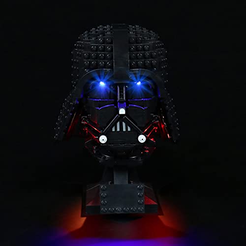 Sunery Juego de iluminación para casco Lego Star Wars Darth-Vader de Lego, luz LED, compatible con Lego 75304 (sin set de modelo Lego), sin control de sonido