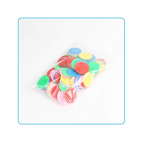 SUPVOX fichas de Bingo marcadores de Bingo 100 Piezas fichas de conteo de Colores Negro / Blanco / púrpura / Naranja / Mixto para la Barra de la Tienda de Inicio 5 Colores Surtidos con Caja
