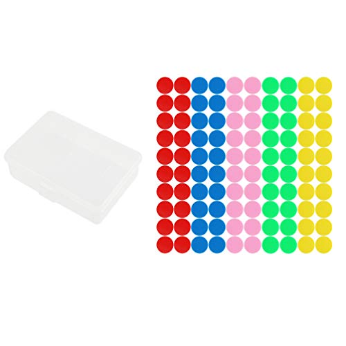 SUPVOX fichas de Bingo marcadores de Bingo 100 Piezas fichas de conteo de Colores Negro / Blanco / púrpura / Naranja / Mixto para la Barra de la Tienda de Inicio 5 Colores Surtidos con Caja