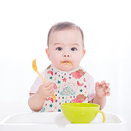 Toddmomy Niño Saliva Toalla Babero Dibujos Animados Absorbente Bandana niño Saliva Babero babado