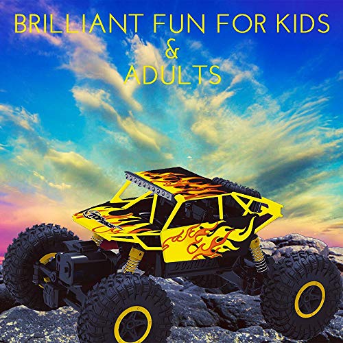 Top Race Coche de Control Remoto para Adultos y niños – RC Monster Truck Buggy con Alta Velocidad – Off Road Rock Crawler – Juguete eléctrico 4WD para vehículos de Carreras con tecnología