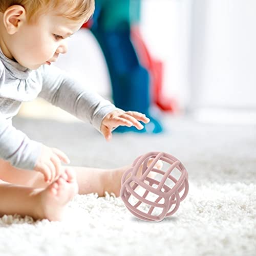 TOYANDONA Bola de Mordedor Molar de Silicona para Bebés Bola de Gomas Molares para Bebés Mordedor Rosa Juguetes de Dentición para Niños Cepillo de Dientes de Entrenamiento para Recién