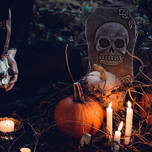 Toyvian 4 piezas de decoración para tumba de Halloween realista, cementerio, decoración y accesorios, 38 x 20 x 20 cm