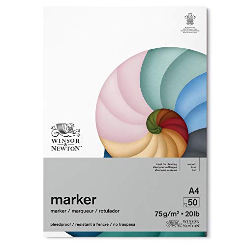 Winsor & Newton Bloc Papel rotuladores, Blanco, DIN A4