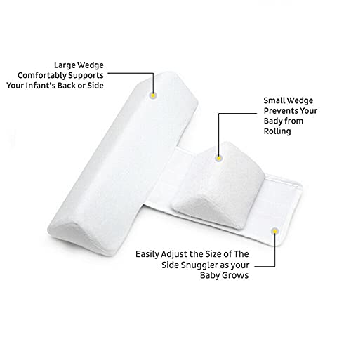 Ygerbkct Almohada para Dormir del Lado del bebé, Soporte de cuña, cojín antivuelco Ajustable para bebés, Almohada para bebé de posicionamiento Triangular