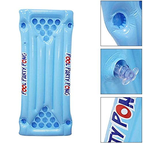 YIPUTONG Beer Pong colchón de Aire Inflable Beer Pong colchón de Aire con 24 Agujeros para Tazas, Mesa de Beer Pong para Piscinas, Playas, Acampada, Juego de Fiesta, Juego para Beber