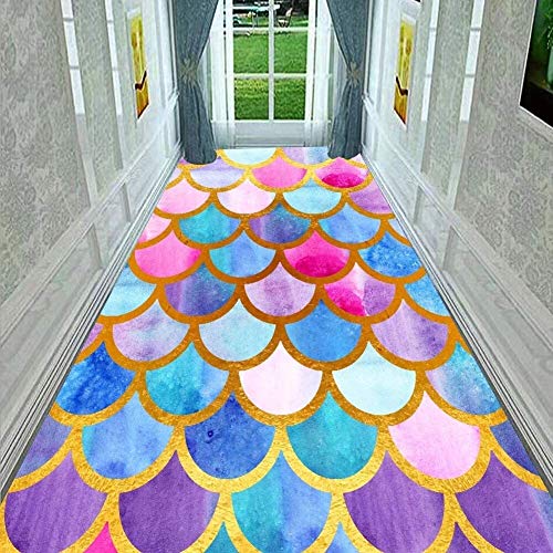 YUEDAI Multicolor Corredor Alfombra for Pasillo de Entrada no Slip Mat Puertas for Sala de Estar Dormitorio Pasillo Sala Alfombra Moderna (Color : A, Size : 0.6x3m)