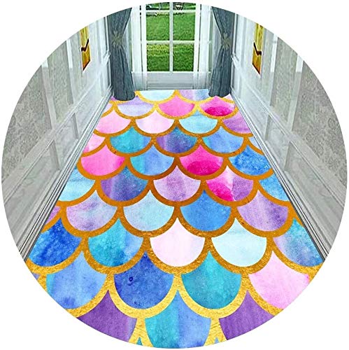 YUEDAI Multicolor Corredor Alfombra for Pasillo de Entrada no Slip Mat Puertas for Sala de Estar Dormitorio Pasillo Sala Alfombra Moderna (Color : A, Size : 0.6x3m)