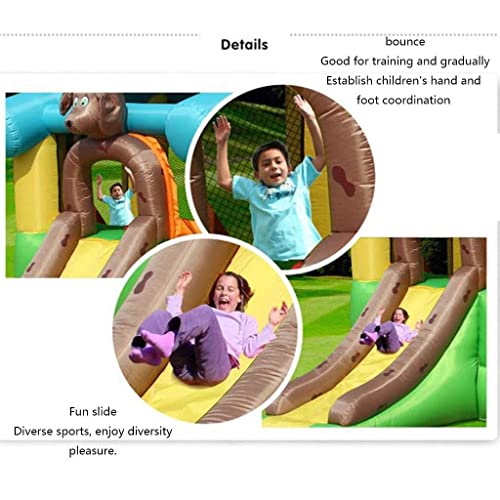 ZBBN Castillos hinchables Castillo Inflable Multijugador Trampolín Inflable Salón Interior Jardín al Aire Libre Aptitud física (Verde 532 * 347 * 262cm)