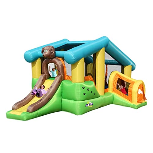ZBBN Castillos hinchables Castillo Inflable Multijugador Trampolín Inflable Salón Interior Jardín al Aire Libre Aptitud física (Verde 532 * 347 * 262cm)