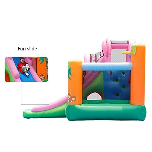 ZBBN Castillos hinchables, Juguete Grande, Interior, hogar, trampolín, tobogán al Aire Libre para niños, área de Juegos, interacción Entre Padres e Hijos para niños (Rosa 360 * 300 * 240 cm)