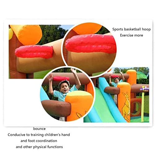 ZBBN Castillos hinchables Saltando de la Cama Tobogán para niños Castillo Travieso de Gran Capacidad Actividades de Centro Comercial Interior y Exterior (Azul 385 * 300 * 290 cm)