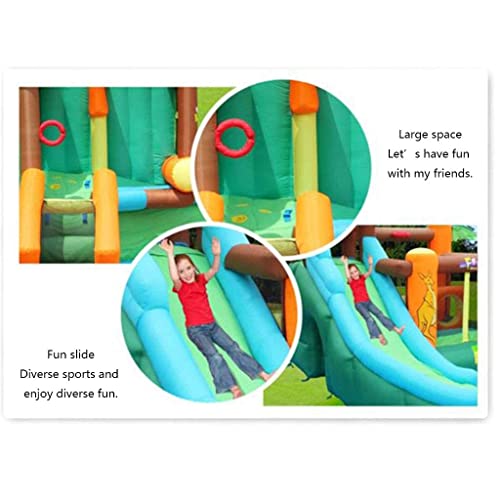 ZBBN Castillos hinchables Saltando de la Cama Tobogán para niños Castillo Travieso de Gran Capacidad Actividades de Centro Comercial Interior y Exterior (Azul 385 * 300 * 290 cm)