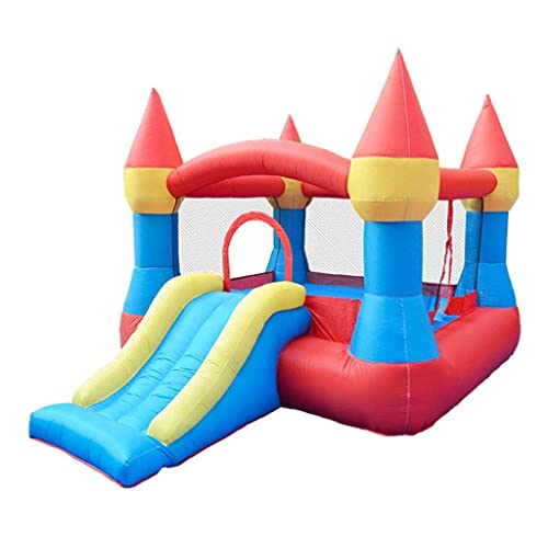 ZBBN Castillos hinchables Trampolín Inflable Tobogán Sala de Estar para niños Pequeño Patio de Juegos al Aire Libre Centro Comercial Parque Jardín de Infantes (Rojo 265 * 190 * 170 cm)