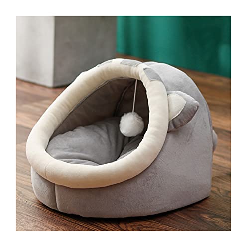 ZJM Cama para Mascotas,Cama Gatos y Perros casa de Mascotas Suave calentito Nido Cueva sofá para Gatos Perros Conejos Cachorros